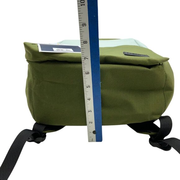 Duchamp London Two Tone Backpack Green Grey Zipper Closure Adjustable Straps BTS - Picture 9 of 12